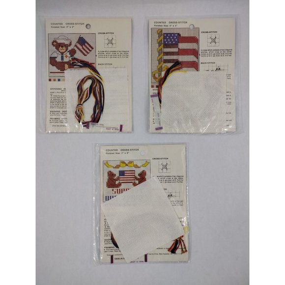 3 counted cross stitch kits - Stars-n-Stitches by Bucilla Gallery of Stitches - Picture 9 of 9